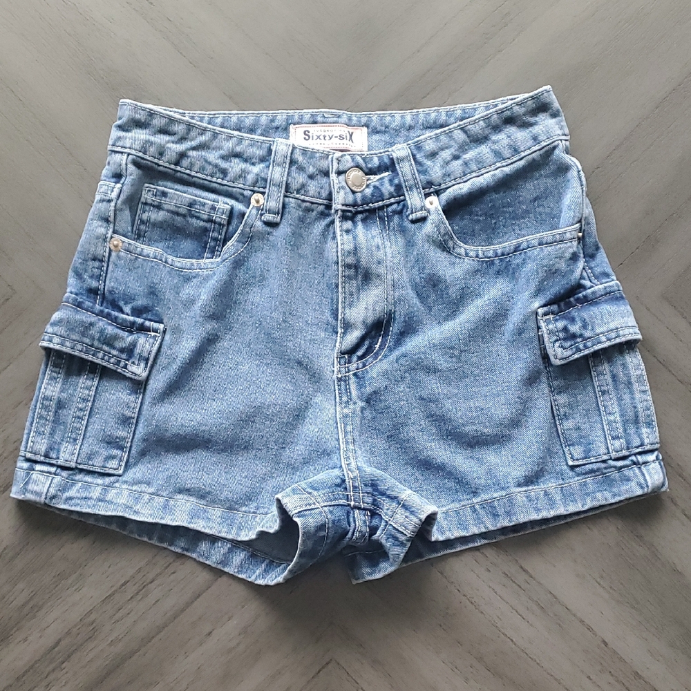 LA Sixty Six Cargo Jean Shorts